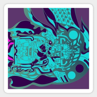 mayan pakal astronaut in alien suit ecopop Magnet